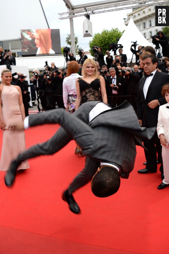 Brahim Zaibat impressionnant sur le tapis rouge de Cannes, le 19 mai 2014