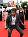 Brahim Zaibat showman sur le tapis rouge du festival de Cannes, le 19 mai 2014