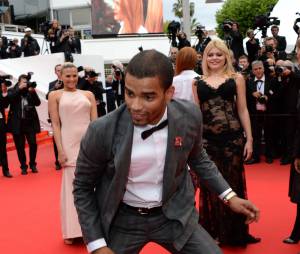 Brahim Zaibat showman sur le tapis rouge du festival de Cannes, le 19 mai 2014