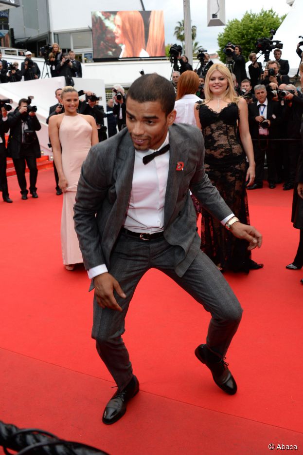 Brahim Zaibat showman sur le tapis rouge du festival de Cannes, le 19 mai 2014