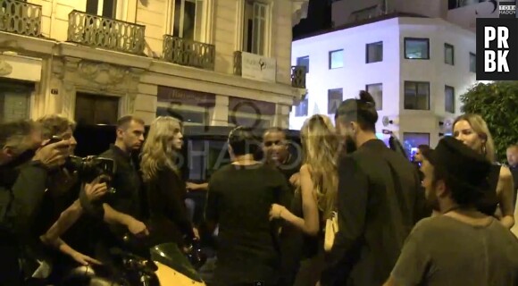 Nabilla Benattia et Thomas Vergara avec une horde de paparazzi à Cannes