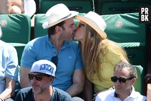 Clovis Cornillac amoureux à Roland Garros, le vendredi 6 juin 2014