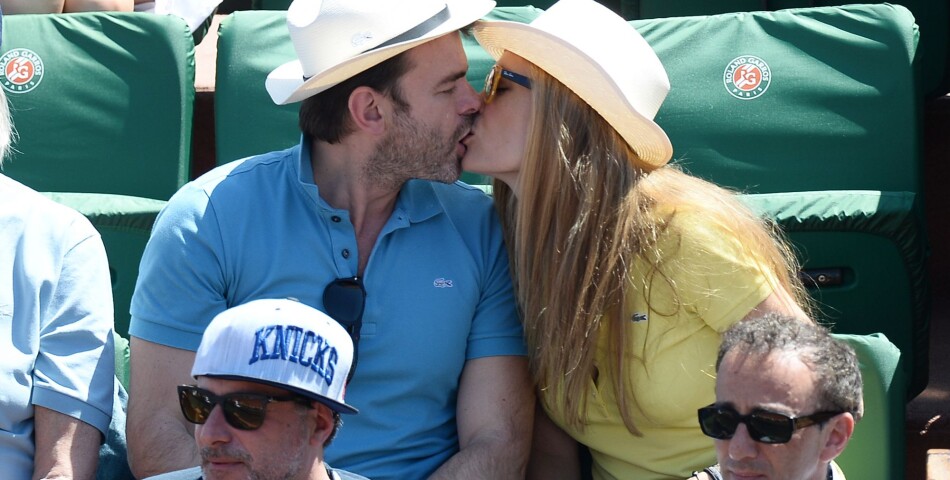 Clovis Cornillac amoureux à Roland Garros, le vendredi 6 juin 2014