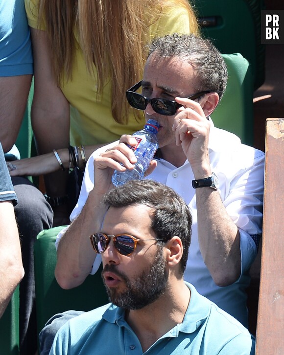 Elie Semoun avec Laurent Lafitte à Roland Garros, le vendredi 6 juin 2014