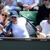 Elodie Frégé avec les tourtereaux Sonia Rolland et Jalil Lespert à Roland Garros, le vendredi 6 juin 2014