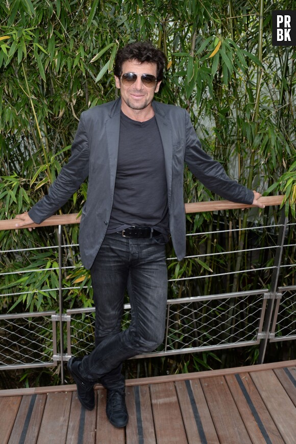 Patrick Bruel au quartier VIP de Roland Garros, le 7 juin 2014