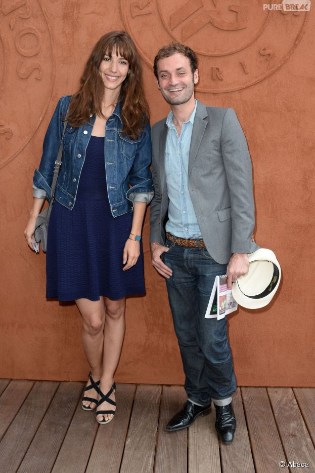 Doria Tillier et Augustin Trapenard au quartier VIP de Roland Garros, le 7 juin 2014