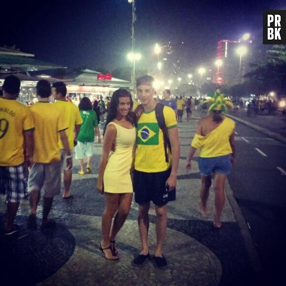 Ludivine Sagna et son frère profitent de la Coupe du Monde 2014 au Brésil