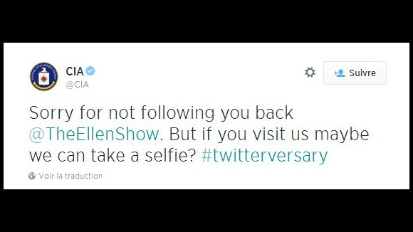 Tupac, selfie... quand la CIA fait des blagues sur Twitter