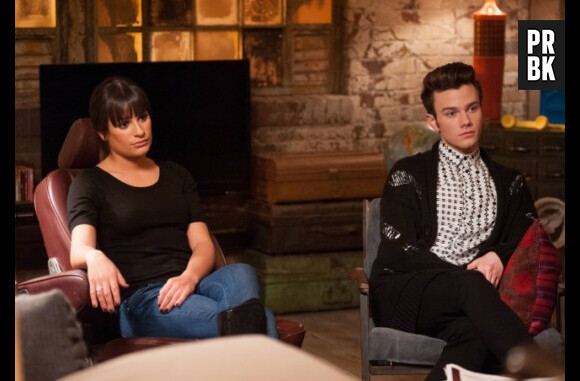 Glee : Chris Colfer et Lea Michele sur une photo