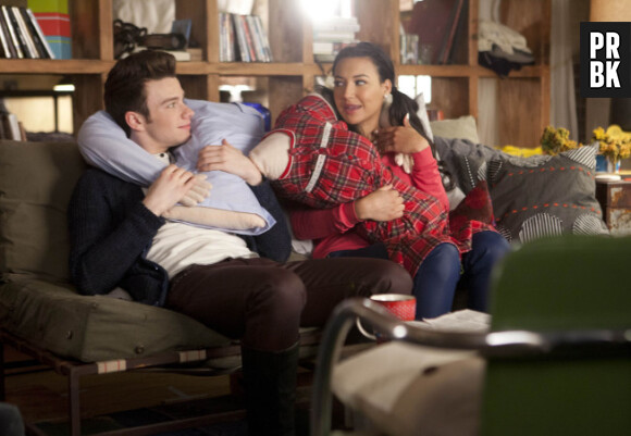 Glee : Chris Colfer et Naya Rivera sur une photo