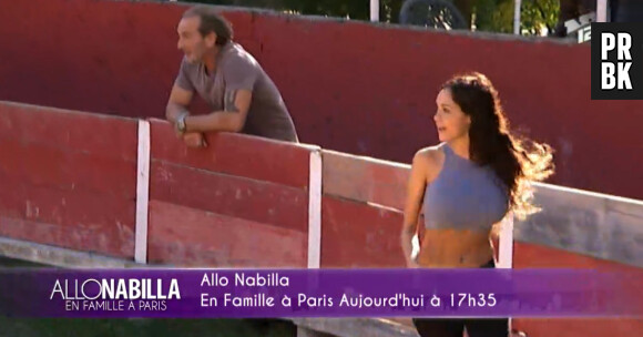 Allo Nabilla : Nabilla Benattia face à un taureau dans une arène