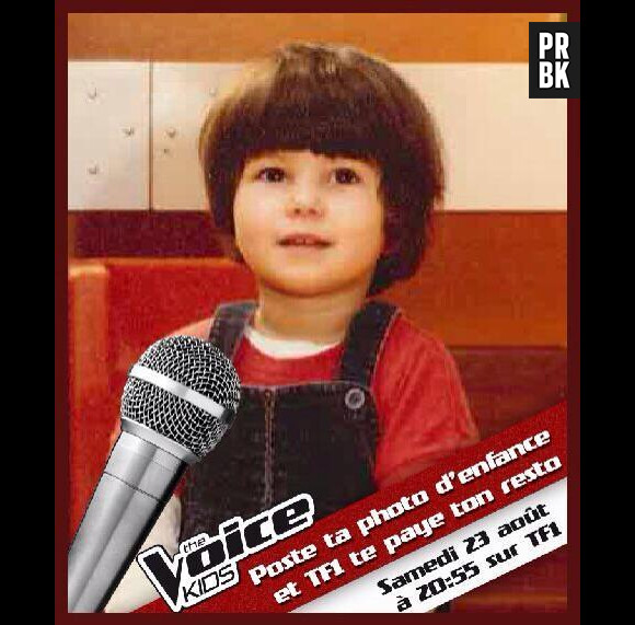 Karine Ferri enfant pour la promo de The Voice Kids