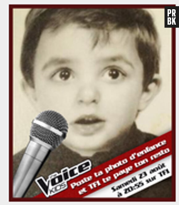 Nikos Aliagas enfant pour la promo de The Voice Kids