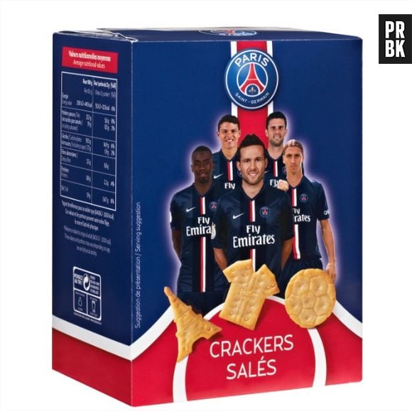Zlatan, Matuidi, Silva, Cabaye... le PSG commercialise des biscuits apéritifs à leur effigie
