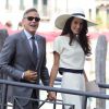 George Clooney et Amal Alamuddin : heureux à Venise après leur mariage, le 29 septembre 2014