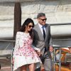 George Clooney et Amal Alamuddin à Venise pour leur mariage