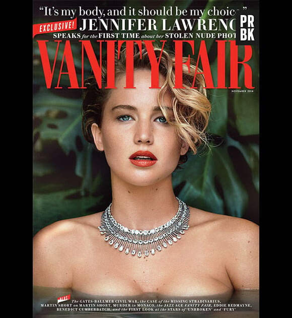 Jennifer Lawrence : topless dans Vanity Fair, elle parle de ses photos nues en couverture de l'édition de novembre 2014