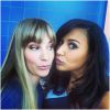 Naya Rivera et Heather Morris sur le tournage de Glee saison 6