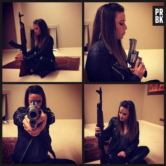 Capucine Anav : une photo avec des armes à feu qui dérange