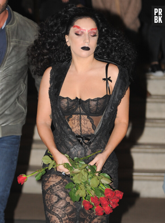 Lady Gaga très transparente à Londres, le 22 octobre 2014