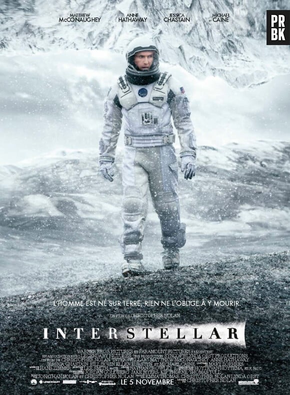 Interstellar : poster avec Matthew McConaughey