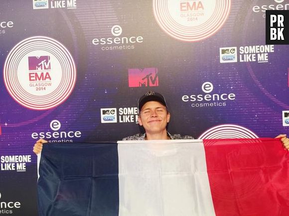 Jérôme Jarre, star des réseaux sociaux et invité français des MTV EMA 2014 à Glasgow, le 9 novembre 2014