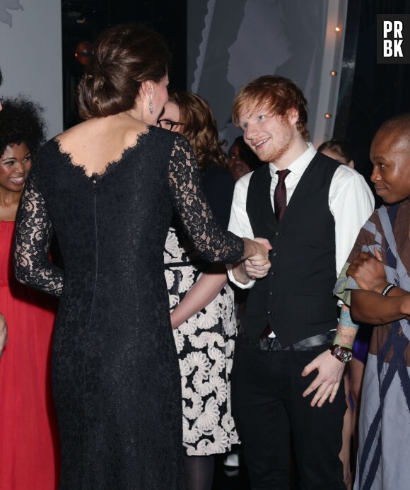 Ed Sheeran rencontre Kate Middleton à la soirée Royal Variety Performance, le 13 novembre 2014 à Londres