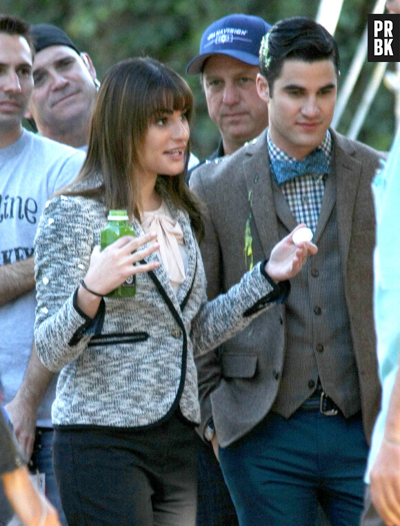 Glee saison 6 : Lea Michele et Darren Criss tournent les nouveaux épisodes, le 19 novembre 2014 à L.A