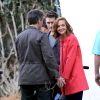 Glee saison 6 : Matthew Morrison et Jayma Mays sur le tournage, le 19 novembre 2014 à L.A