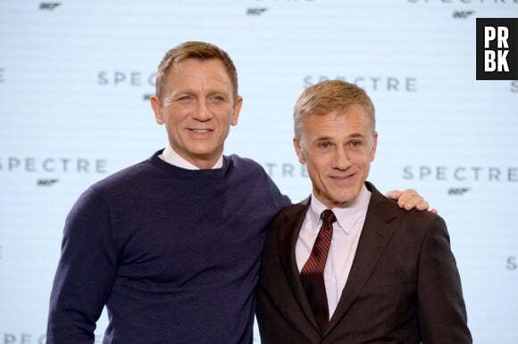 Daniel Craig et Christoph Waltz à l'annonce de James Bond 24 le 4 décembre 2014