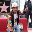 Pharrell Williams inaugure son étoile sur le Hollywood Walk of Fame de Los Angeles le jeudi 4 décembre 2014