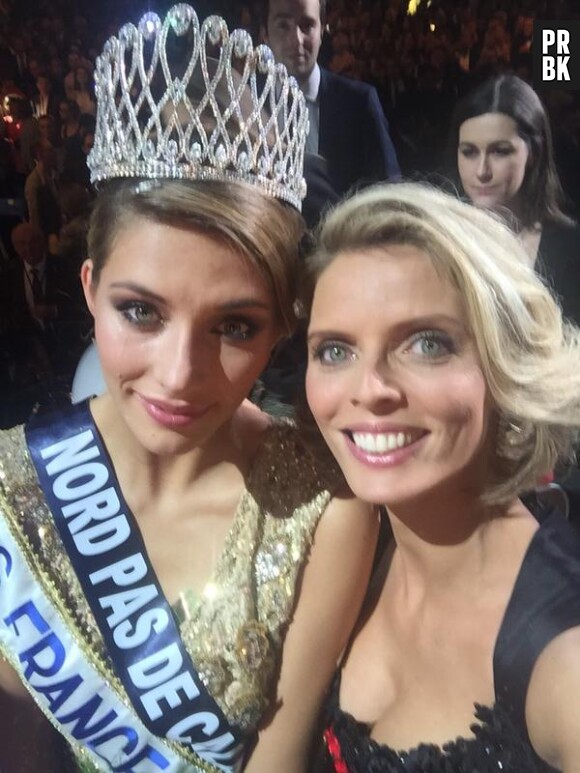 Camille Cerf : Miss France 2015 pose avec Sylvie Tellier après son sacre