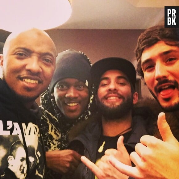 Black M, Soprano, Kendji Girac et un membre des Fréro Delavega sur Instagram