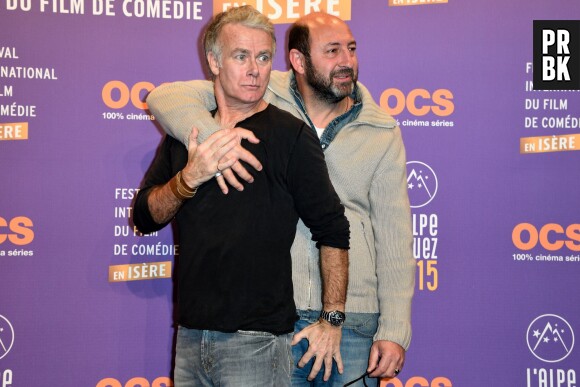 Franck Dubosc et Kad Merad à la cérémonie d'ouverture du Festival du film de comédie de l'Alple d'Huez, le 14 janvier 2015