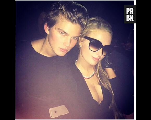 Paris Hilton et Jordan Barrett en photo sur Instagram, le 18 janvier 2015