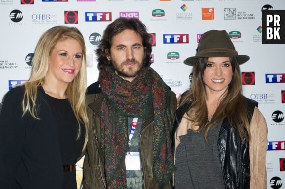 Sabrina Perquis, Mickaël Miro et Capucine Anav au concert des Pièces Jaunes 2015 à Boulogne-Billancourt, le 11 février 2015