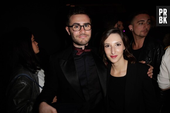 Le Youtubeur Cyprien Iov et sa petite amie Aurélie, lors des Web Comedy Awards, le 21 mars 2014