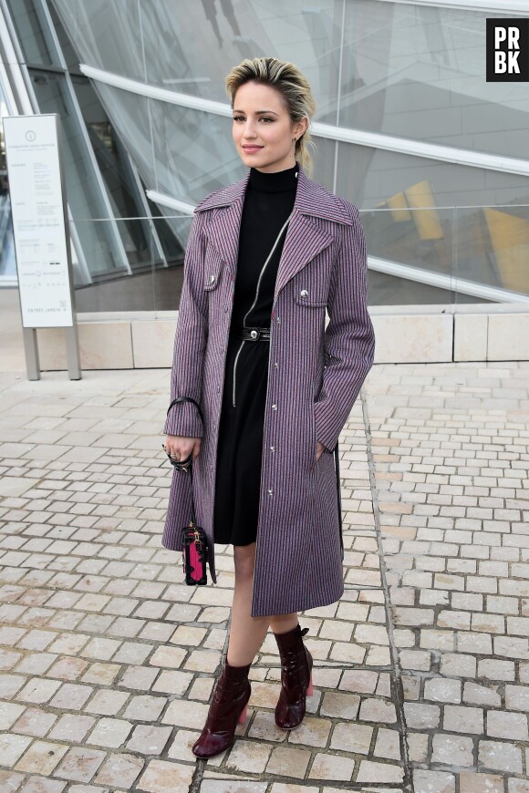 Dianna Agron au défilé Louis Vuitton de la Fashion Week, le 11 mars 2015 à Paris