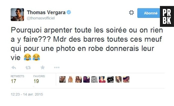 Thomas Vergara : un tweet clash sur Twitter