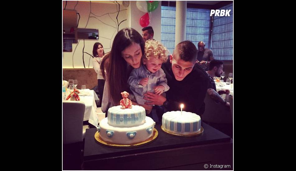 Marco Verratti Et Sa Copine Laura Zazzara Fetent Les 1 An De Leur Fils Tommaso En Mars 2015 Purebreak