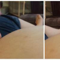 Trop cute : un futur papa s&#039;amuse avec le ventre de sa femme enceinte et trolle son bébé