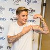 Justin Bieber et ses muscles à une fête organisée à Las Vegas le samedi 2 mai 2015