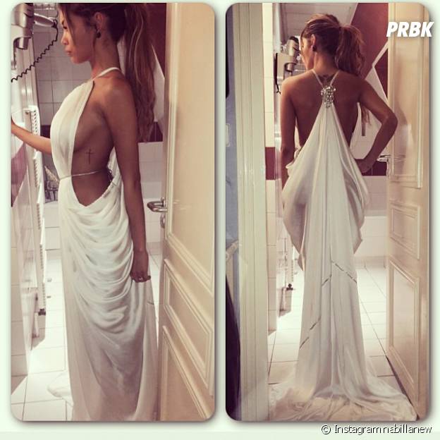 Nabilla en robe blanche sexy sur Instagram