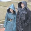 Hunger Games 4 : Jennifer Lawrence et Liam Hemsworth sur le tournage d'une scène avec Katniss et Gale, le 7 mai 2014 en France