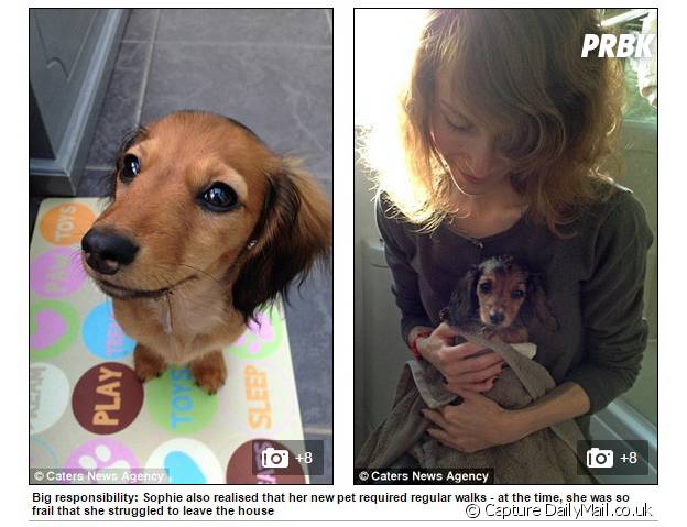 Sophie et son chien Eevee