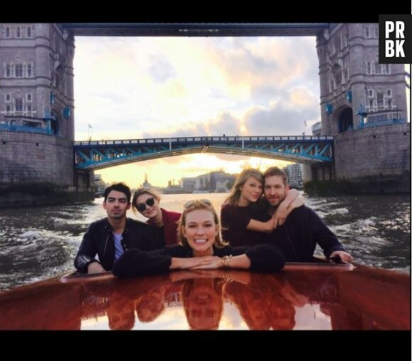 Taylor Swift, Calvin Harris, Gigi Hadid, Joe Jonas et Karlie Kloss profitent de Londres en juin 2015