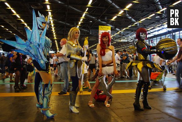 Des cosplayeuses au salon Japan Expo, le 5 juillet 2015