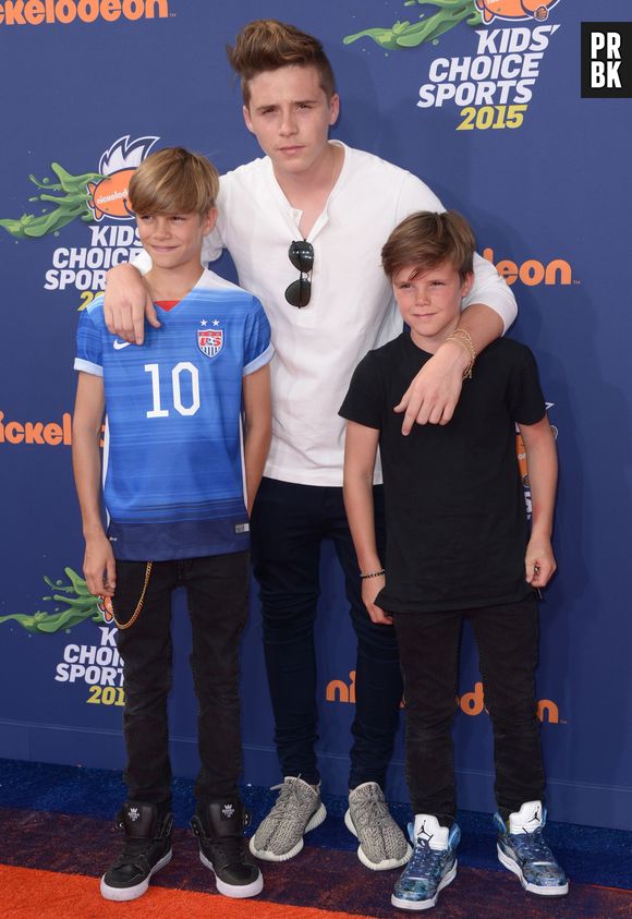 Romeo, Brooklyn et Cruz Beckham au Nickelodeon Kids' Choice Sports Awards 2015 à Los Angeles aux USA le jeudi 16 juillet