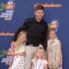 Steven Gerrard et ses filles au Nickelodeon Kids' Choice Sports Awards 2015 à Los Angeles aux USA le jeudi 16 juillet